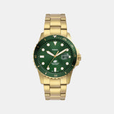 Fossil Blue Dive Men Quartz Green Dial Analog Stainless Steel Watch FS6030