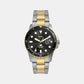 Fossil Blue Dive Men Quartz Black Dial Analog Stainless Steel Watch FS6031