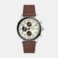 Sport Tourer Men Quartz Cream Dial Chronograph Leather Watch FS6042