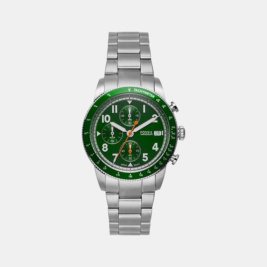 Sport Tourer Men Quartz Green Dial Chronograph Stainless Steel Watch FS6048