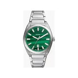 Everett Three-Hand Date Watch with Genuine Malachite Dial