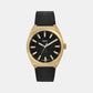 Everett Men Quartz Black Dial Analog Leather Watch FS6089