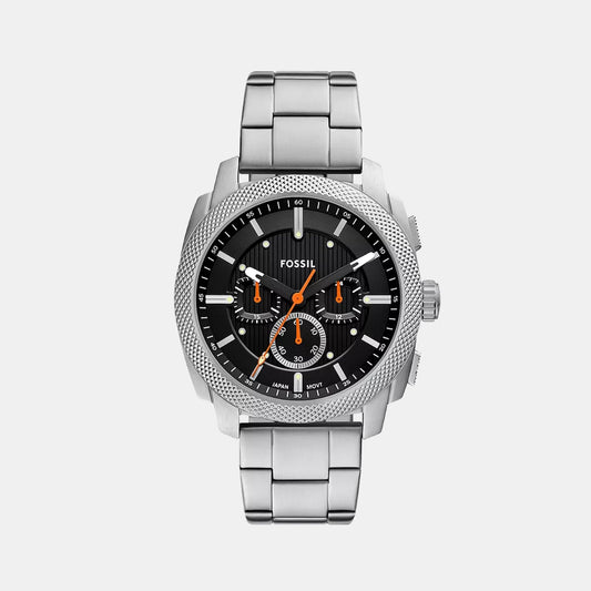Machine Men Quartz Black Dial Chronograph Stainless Steel Watch FS6095