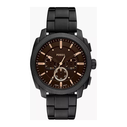 Fossil Machine Chronograph Black Stainless Steel Watch FS6097