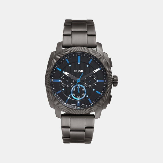 Machine Men Quartz Black Dial Chronograph Stainless Steel Watch FS6098