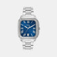 Men Quartz Blue Dial Analog Stainless Steel Watch FS6121