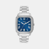 Men Quartz Blue Dial Analog Stainless Steel Watch FS6121