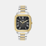 Crosby Men Quartz Black Dial Analog Stainless Steel Watch FS6123