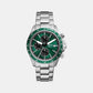 Autocross Men Quartz Green Dial Chronograph Stainless Steel Watch FS6127