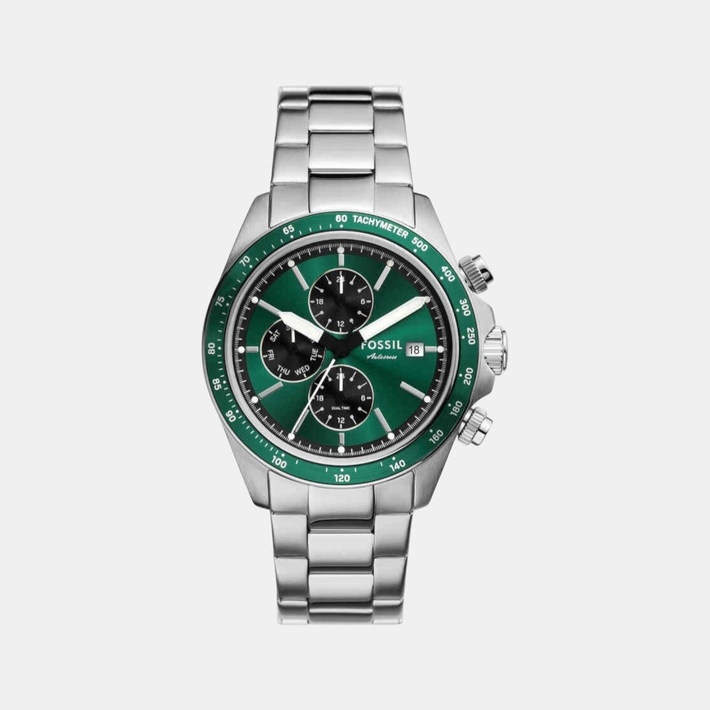 Autocross Men Quartz Green Dial Chronograph Stainless Steel Watch FS6127