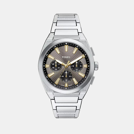 Everett Men Quartz Grey Dial Analog Stainless Steel Watch FS6128