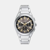 Everett Men Quartz Grey Dial Analog Stainless Steel Watch FS6128