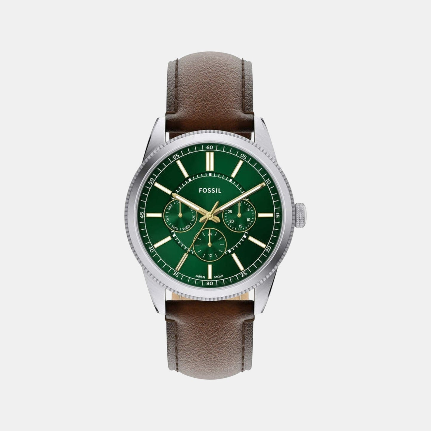 Pearson Men Quartz Green Dial Multi-Function Leather Watch FS6137