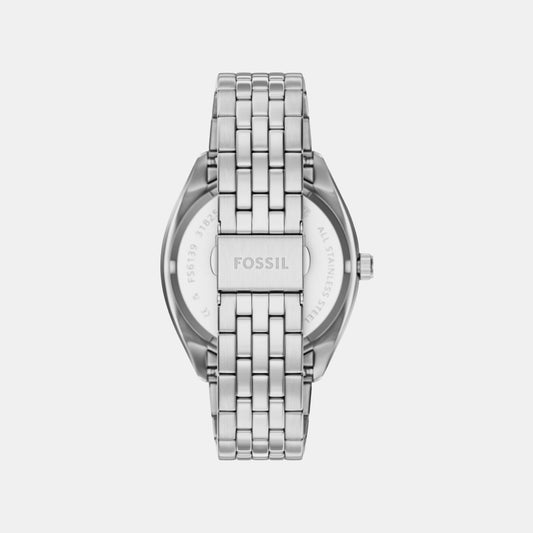 Campbell Men Quartz Black Dial Analog Stainless Steel Watch FS6139