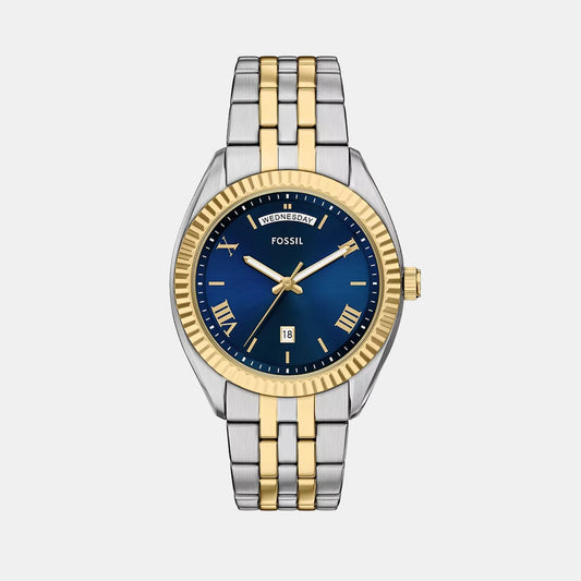 Campbell Men Quartz Blue Dial Analog Stainless Steel Watch FS6141