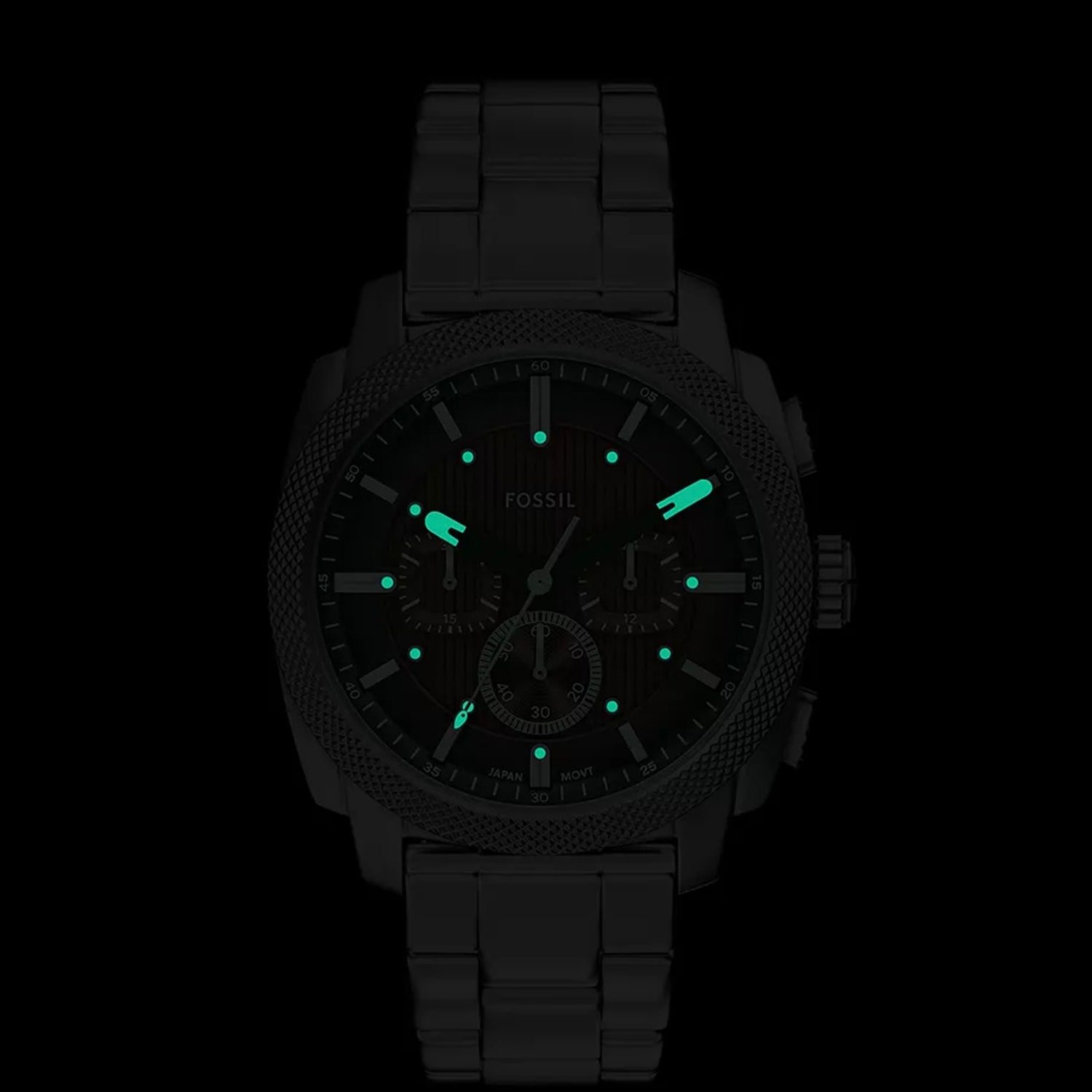 Machine Men Quartz Brown Dial Chronograph Stainless Steel Watch FS6144