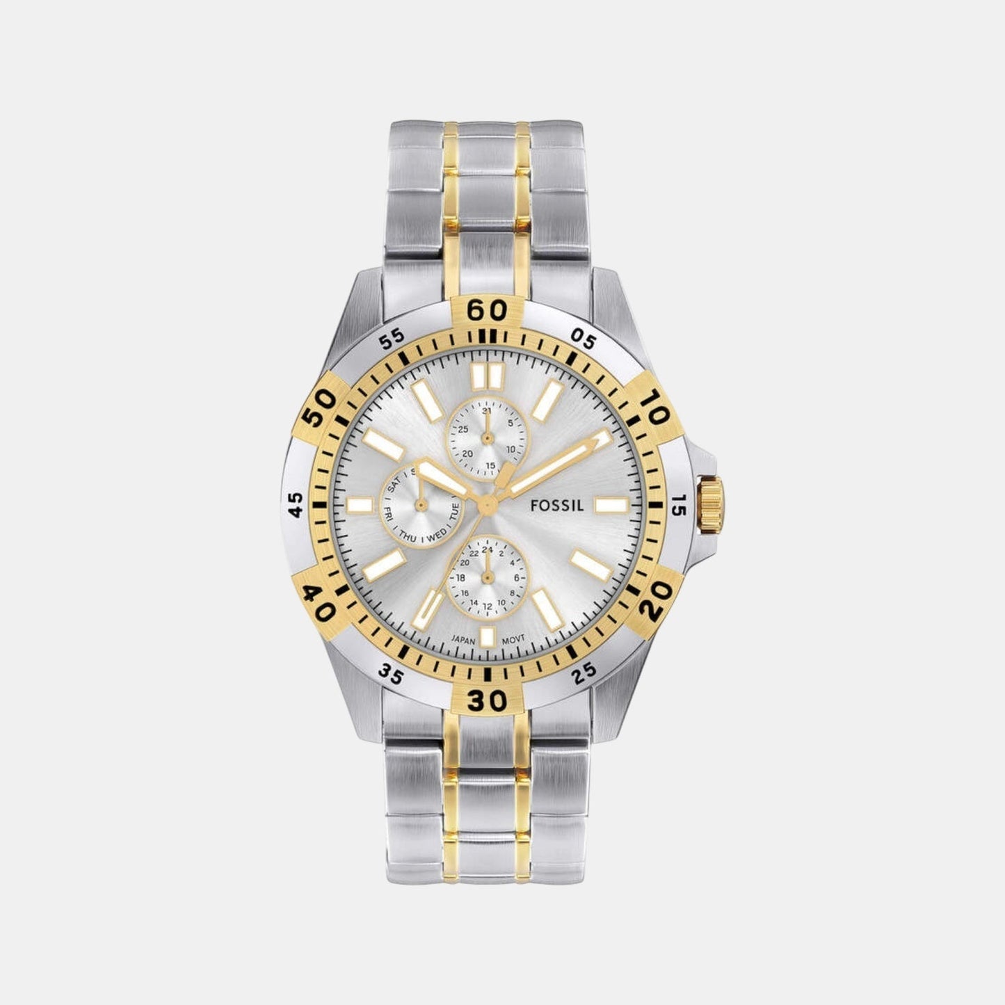 Garrett Men Quartz Silver Dial Multi-Function Stainless Steel Watch FS6148