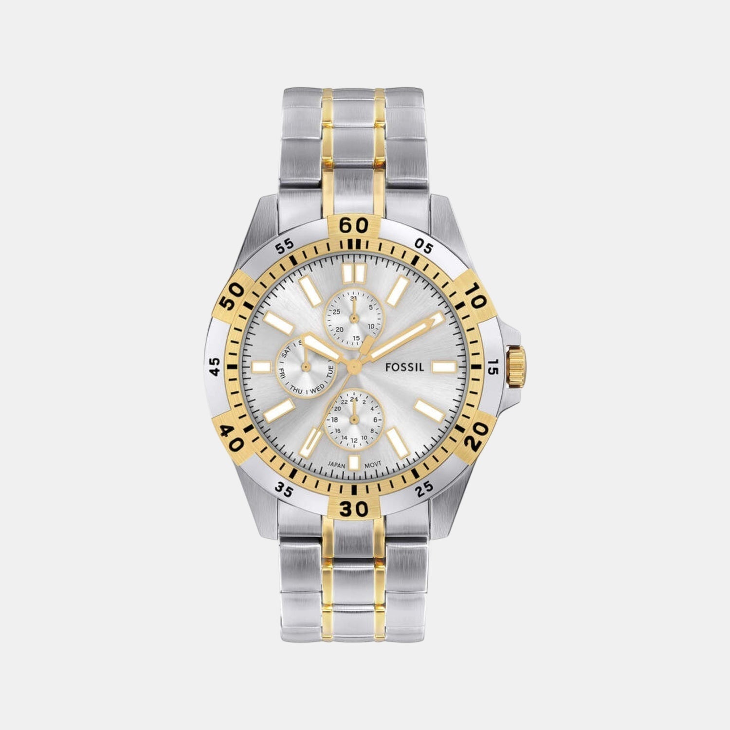 Garrett Men Quartz Silver Dial Multi-Function Stainless Steel Watch FS6148