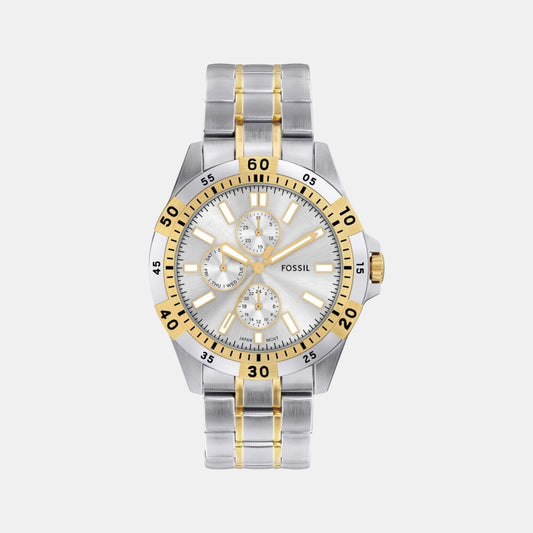 Garrett Men Quartz Silver Dial Multi-Function Stainless Steel Watch FS6148