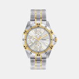 Garrett Men Quartz Silver Dial Multi-Function Stainless Steel Watch FS6148