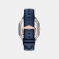 Crosby Men Quartz Blue Dial Analog Leather Watch FS6149