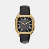 Crosby Men Quartz Black Dial Analog Leather Watch FS6151
