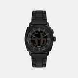 Machine Big Tic Men Quartz Black Dial Analog-Digital Stainless Steel Watch FS6156