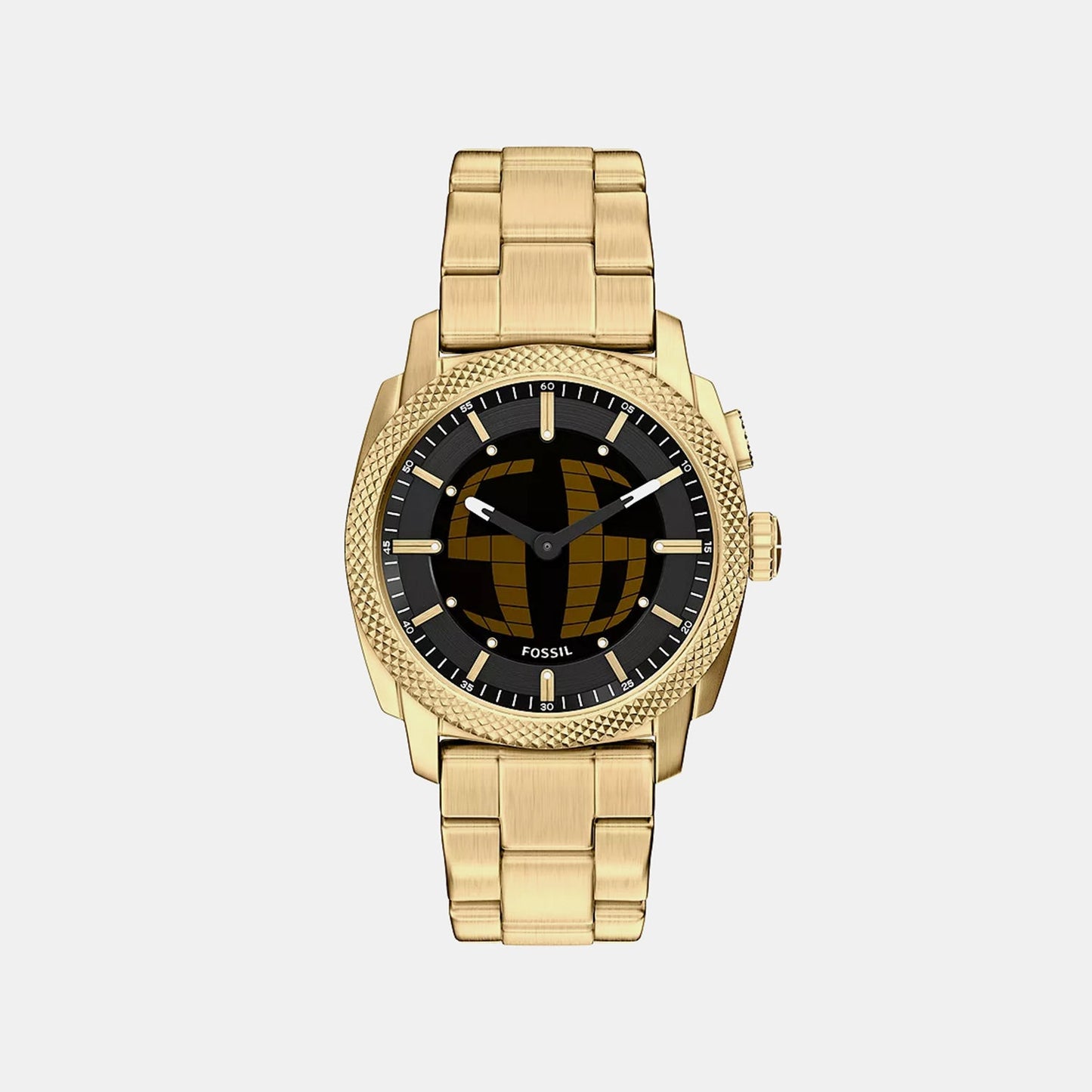 Machine Big Tic Men Quartz Black Dial Analog-Digital Stainless Steel Watch FS6157