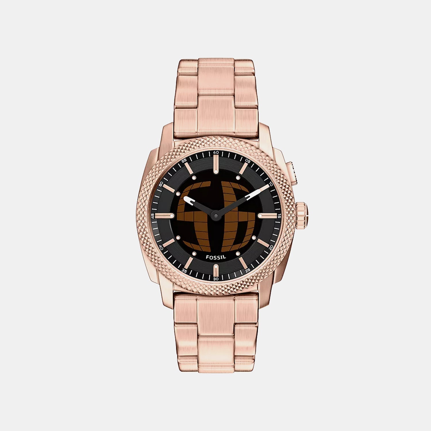 Machine Big Tic Men Quartz Black Dial Analog-Digital Stainless Steel Watch FS6158