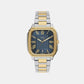 Crosby Men Quartz Blue Dial Analog Stainless Steel Watch FS6161
