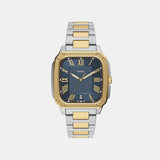Crosby Men Quartz Blue Dial Analog Stainless Steel Watch FS6161