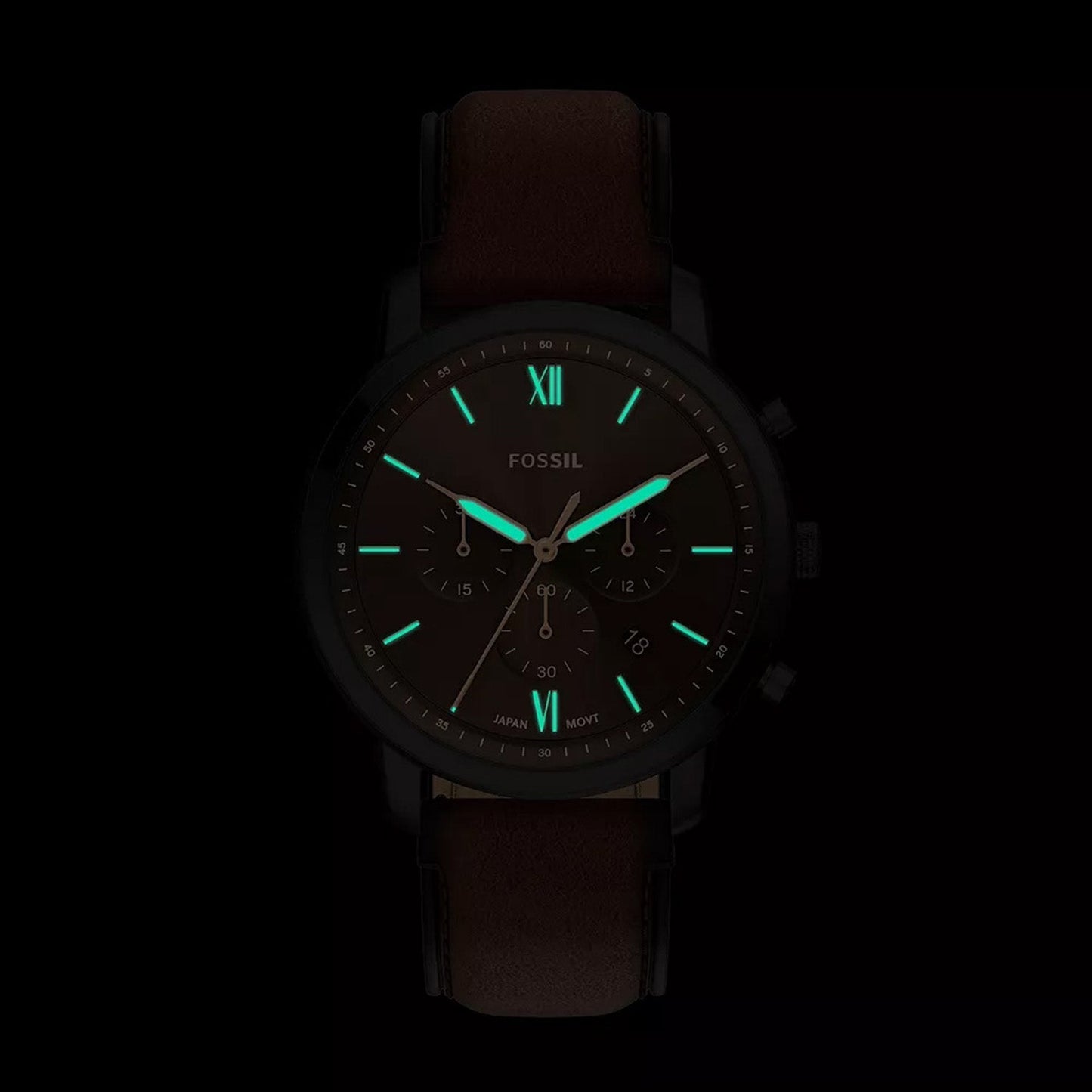 Neutra Men Quartz Brown Dial Chronograph Leather Watch FS6163