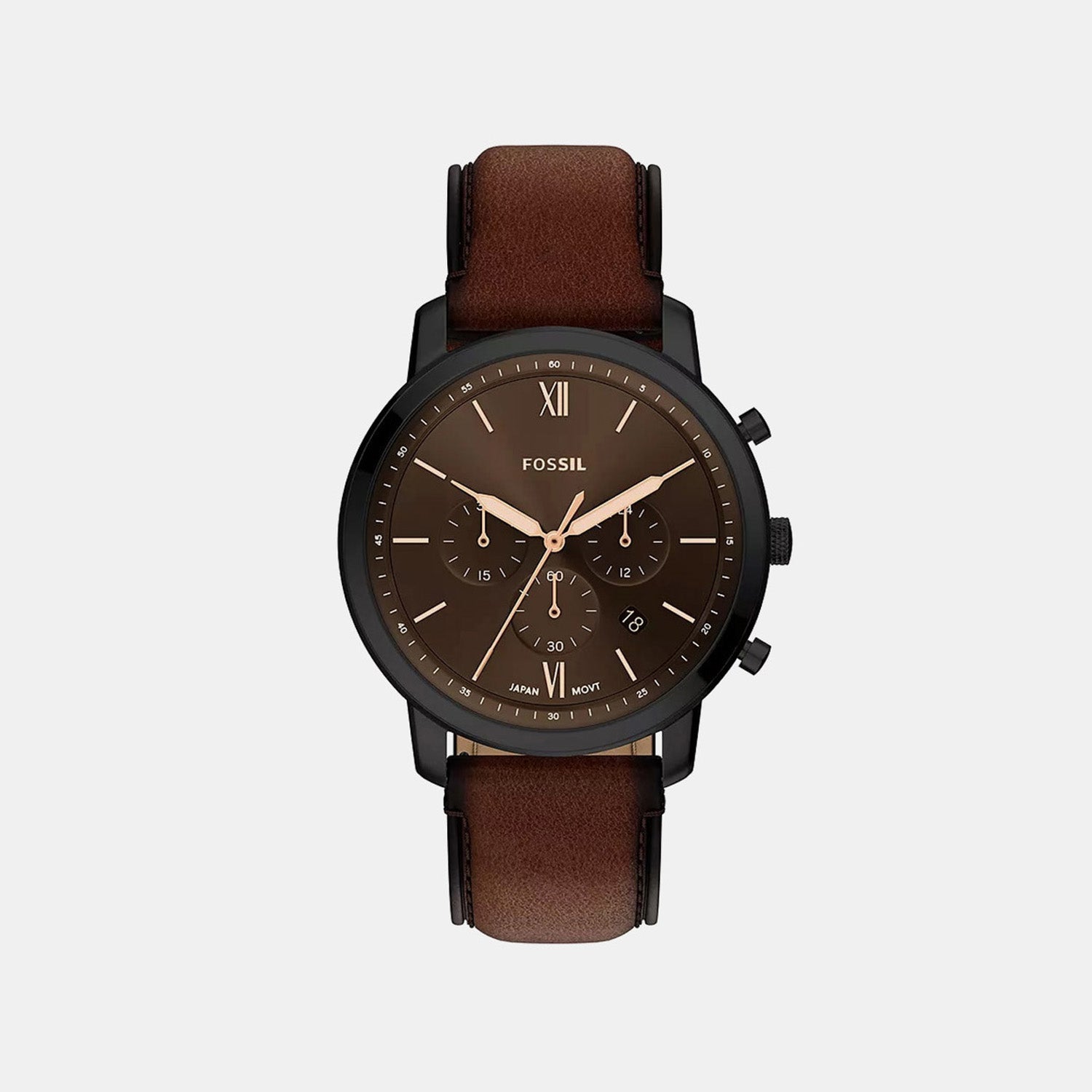 Neutra Men Quartz Brown Dial Chronograph Leather Watch FS6163