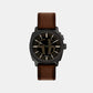 Machine Big Tic Men Quartz Black Dial Analog-Digital Leather Watch FS6165