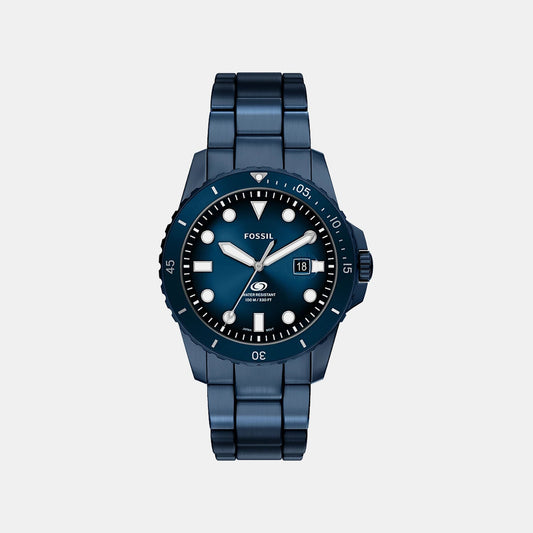 Blue Dive Men Quartz Blue Dial Analog Stainless Steel Watch FS6166