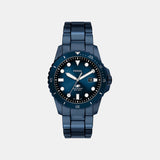 Blue Dive Men Quartz Blue Dial Analog Stainless Steel Watch FS6166