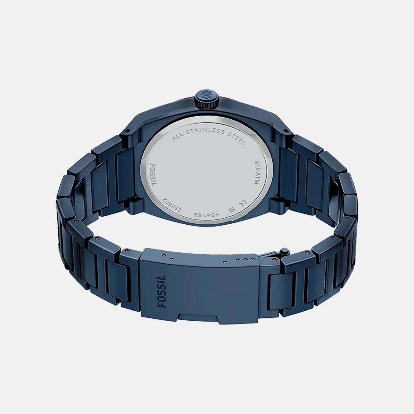 Everett Men Quartz Blue Dial Analog Stainless Steel Watch FS6169