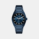 Everett Men Quartz Blue Dial Analog Stainless Steel Watch FS6169