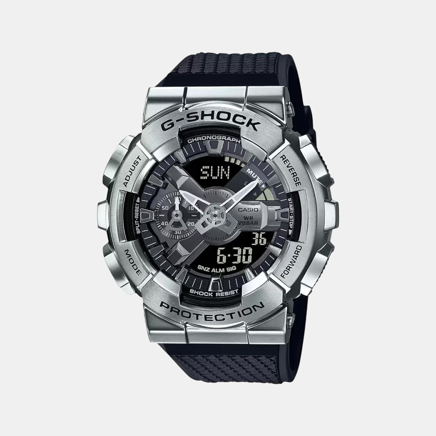 G-Shock Men Quartz Silver Dial Analog-Digital Resin Watch G1051