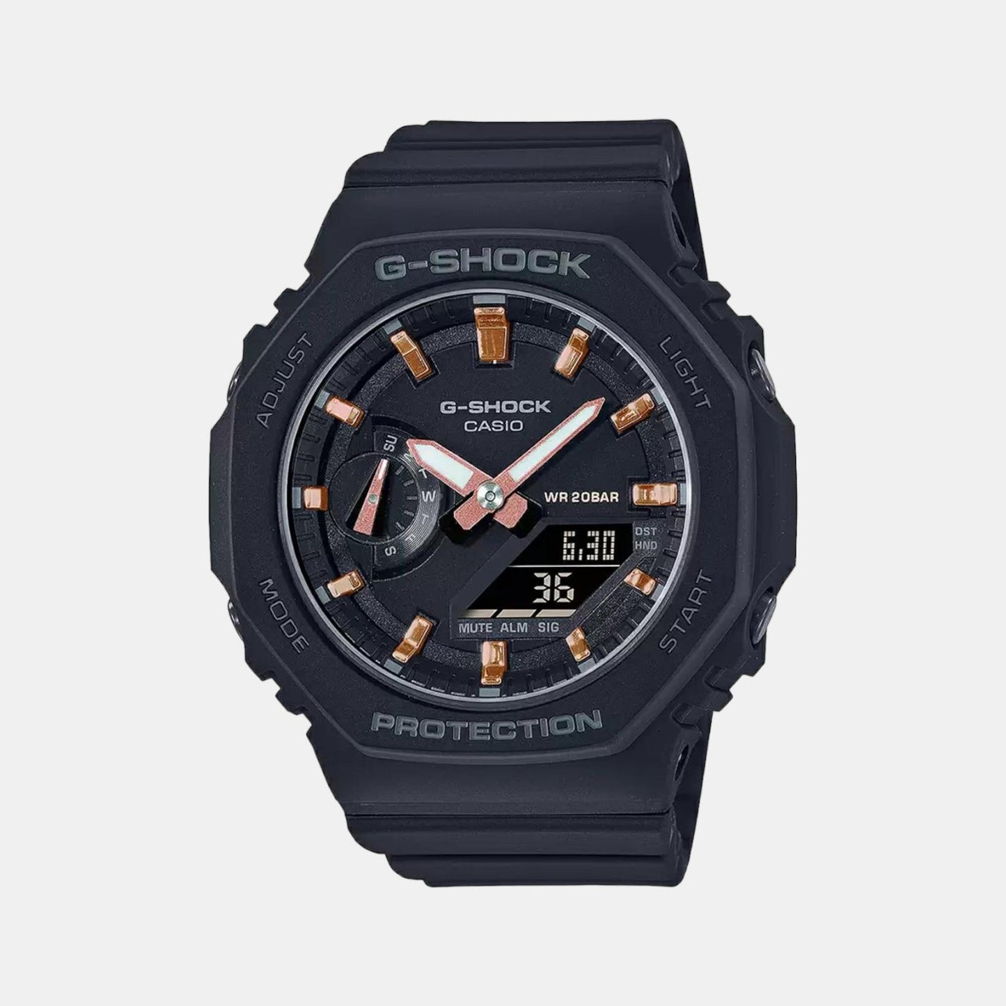 G-Shock Women Quartz Black Dial Analog-Digital Resin Watch G1107 - Casio watch