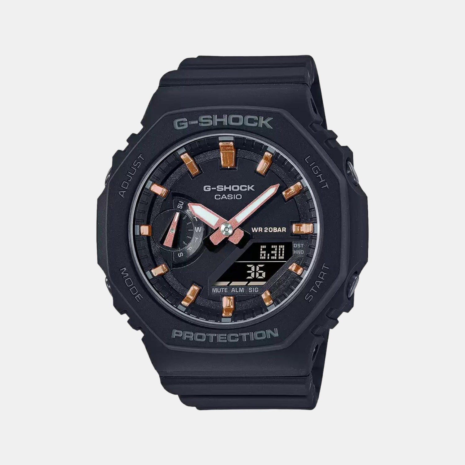 G-Shock Women Quartz Black Dial Analog-Digital Resin Watch G1107 - Casio watch
