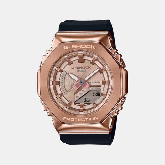 G-Shock Women Quartz Rose Gold Dial Analog-Digital Resin Watch G1165