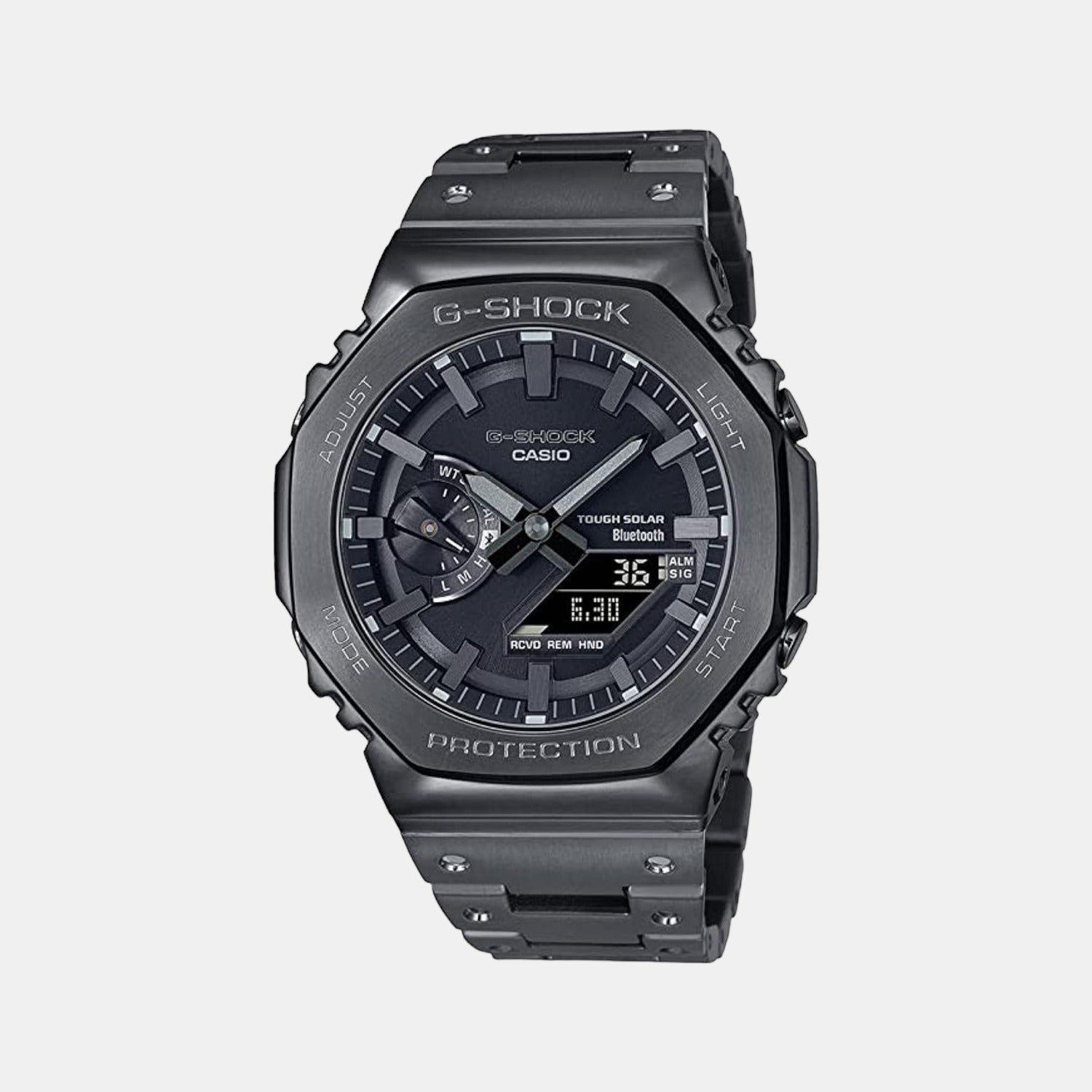 G-Shock Men Quartz Black Dial Analog-Digital Stainless Steel Watch G1271