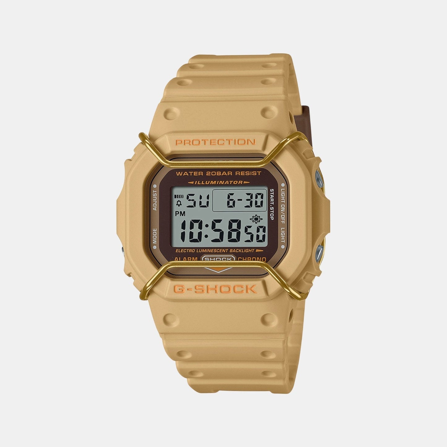 G-Shock Men Quartz Grey Dial Digital Resin Watch G1334