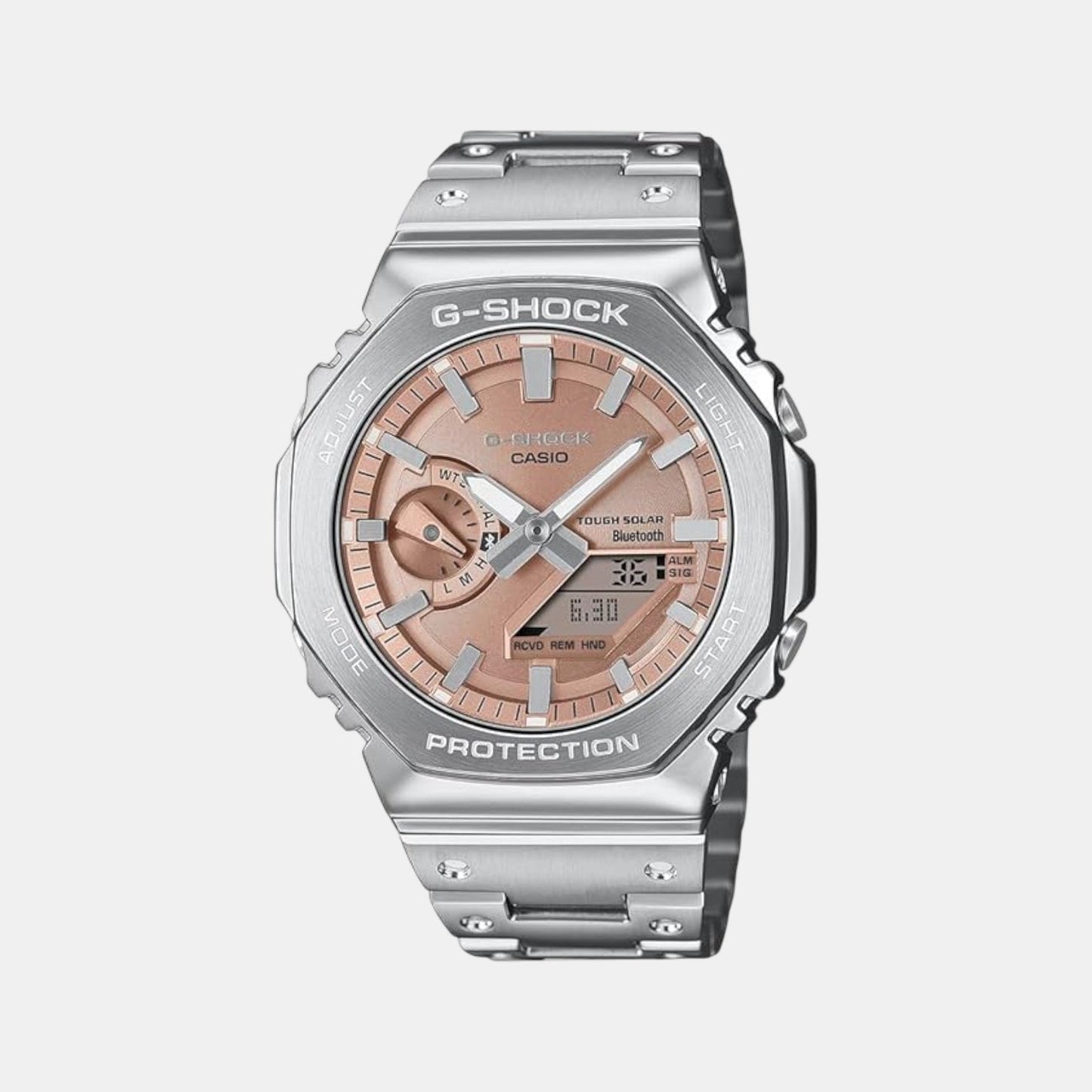 G-Shock Men Quartz Rose Gold Dial Analog-Digital Stainless Steel Watch G1629