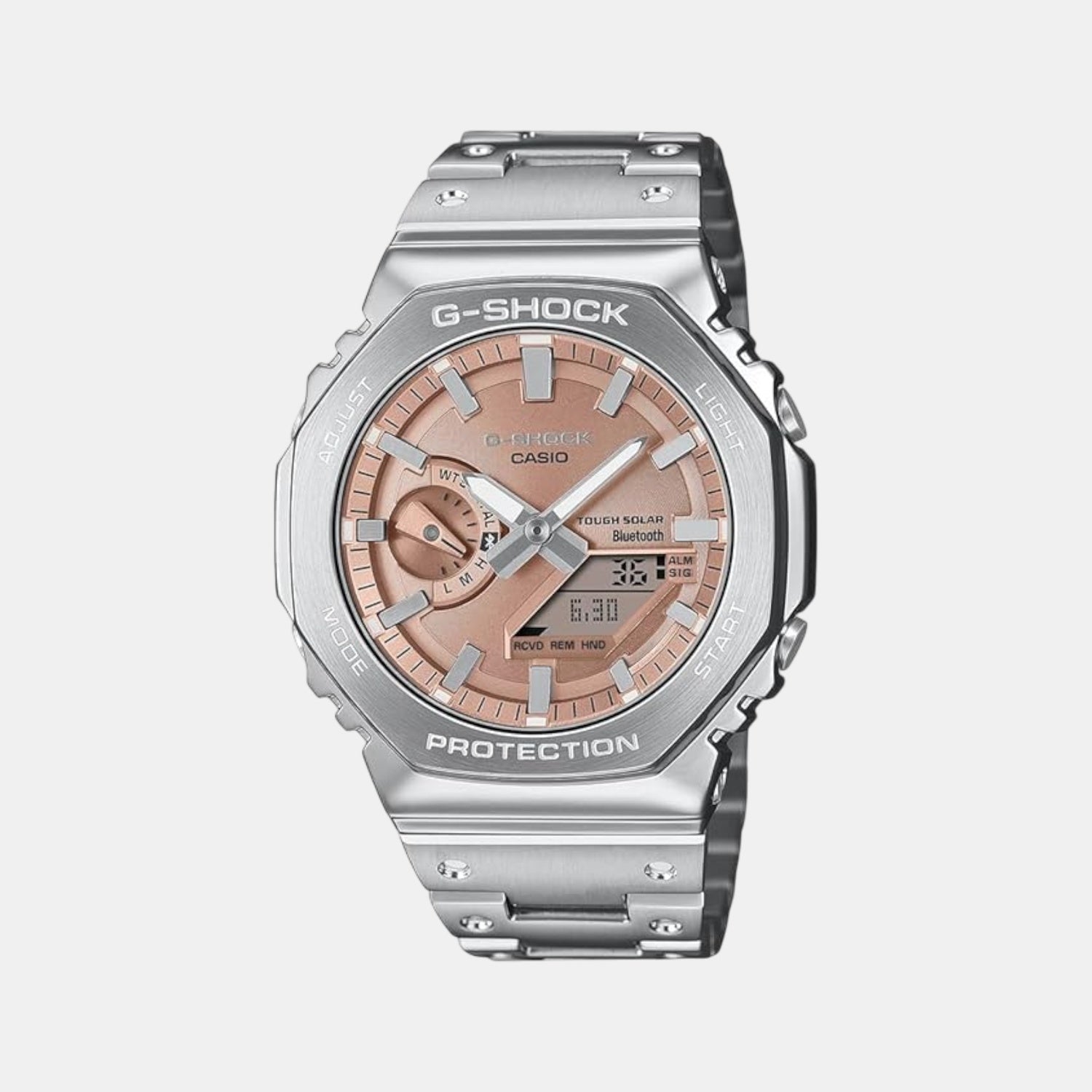 G-Shock Men Quartz Rose Gold Dial Analog-Digital Stainless Steel Watch G1629