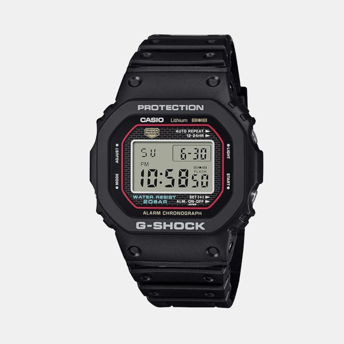 G-Shock Men Quartz Black Dial Digital Resin Watch G1660 - Casio watch