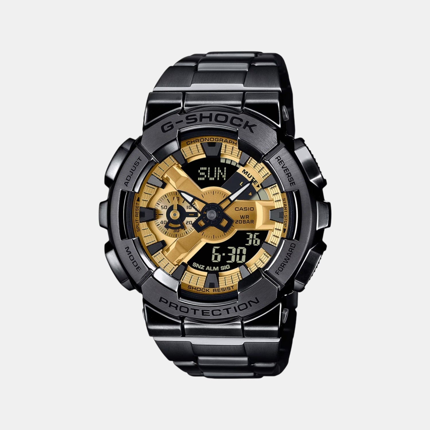 G-Shock Men Quartz Black Dial Analog-Digital Stainless Steel Watch G1688