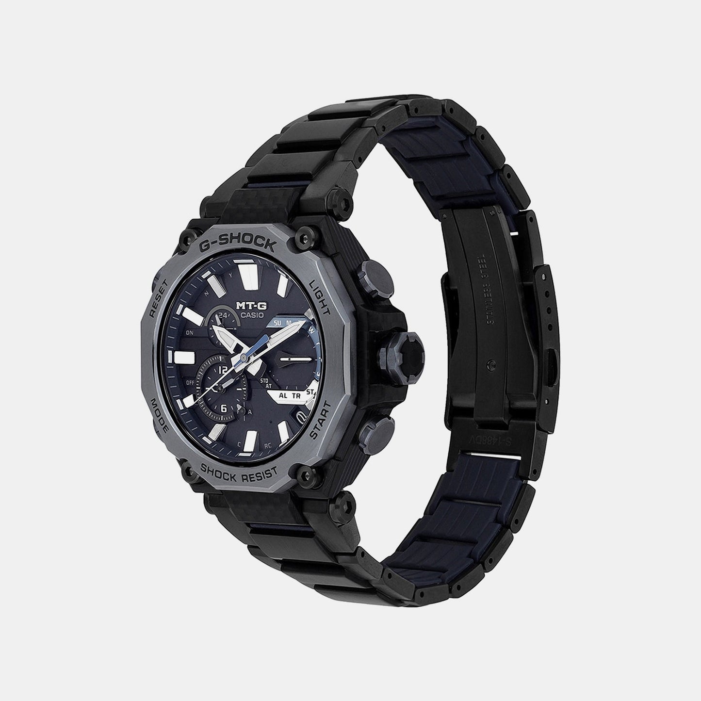 G-Shock Men Quartz Black Dial Analog Stainless Steel Watch G1712