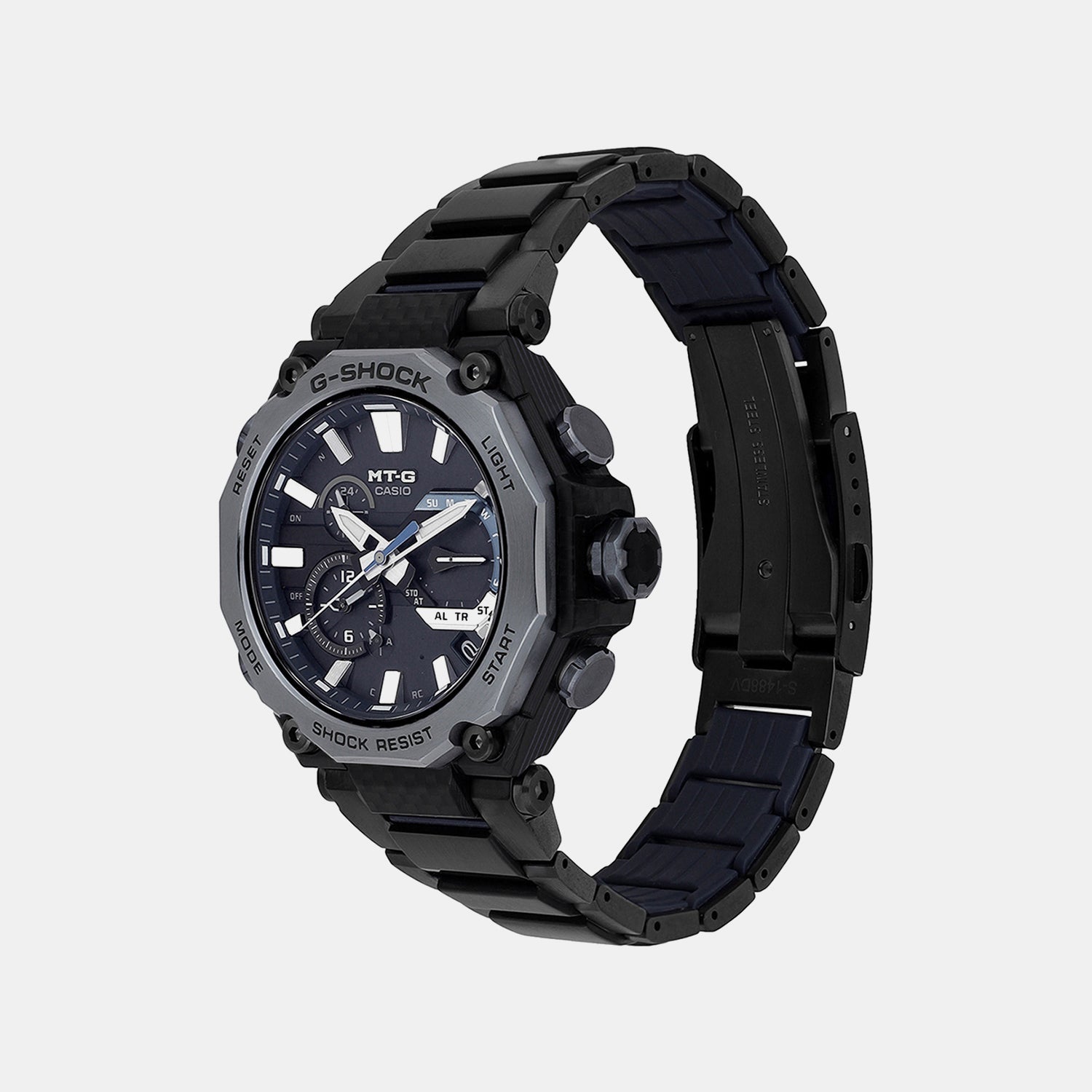G-Shock Men Quartz Black Dial Analog Stainless Steel Watch G1712
